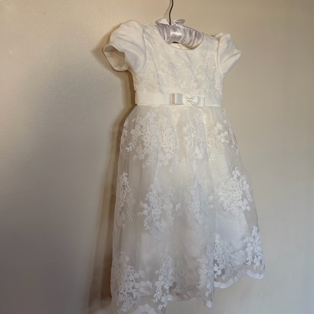 Nicolette’s Couture Christening Gown Lace Baptism Dress White 6 Months - Picture 3 of 12